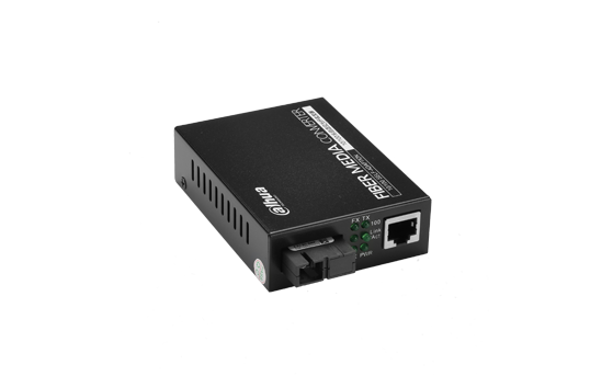 接收机-单模单纤-1310nm接收-100Mbps-1*RJ45+SC-20km-独立式-标配电源